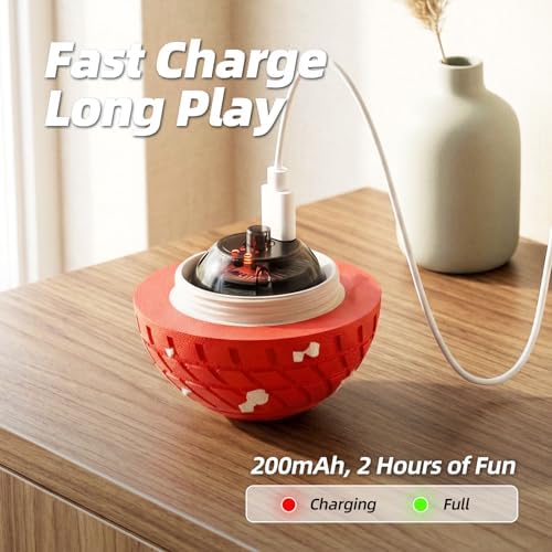 Diman Interactive Dog Balls Toys: 3.2 inch Automatic Moving Dog Toys, Red