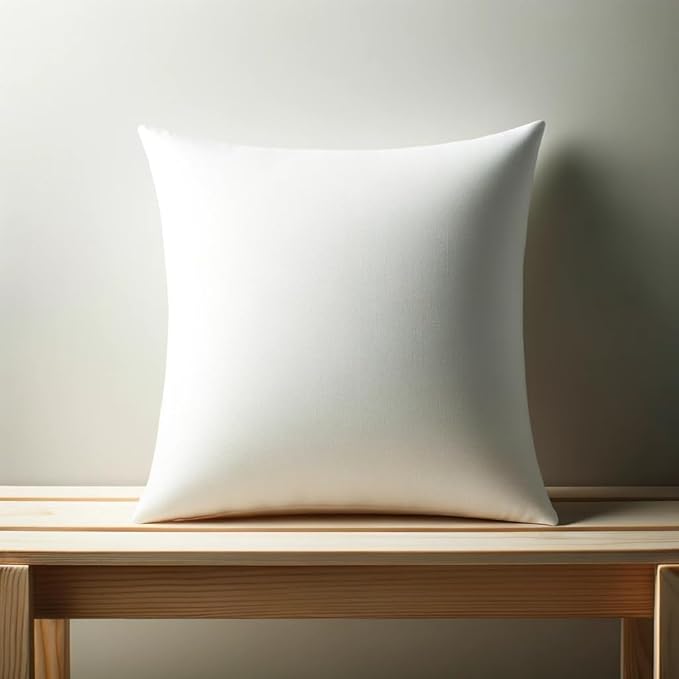 Calibrate Timing 18 x 18 inches Pillow Inserts, Set of 6 Hypoallergenic Brushed Microfiber Liner Down Alternative Filled Square Cushion Throw Pillow