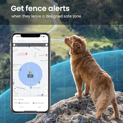 SEEWORLD 4G Pet GPS Tracker for Dogs Cats, Real-Time Location, IP67 Waterproof, Geo-Fence, 180 Days History, Subscription Required