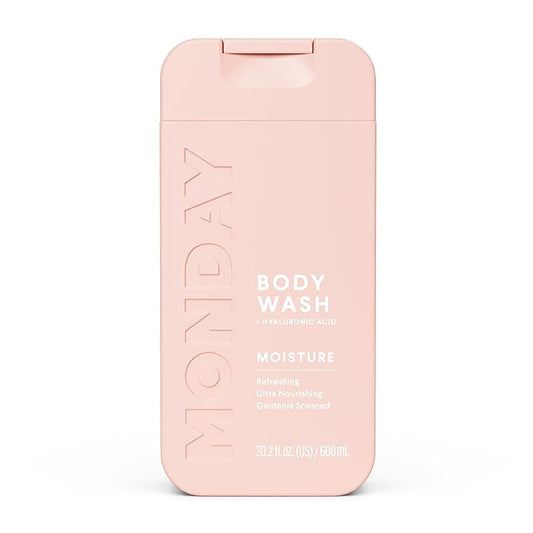 MONDAY HAIRCARE MOISTURE Body Wash in Fresh Gardenia with Hyaluronic Acid & Shea Butter for All Skin Types, 600 mL