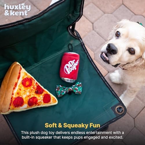 Huxley & Kent Power Plush Squeaky Dog Toy, Dr Pooper, Large