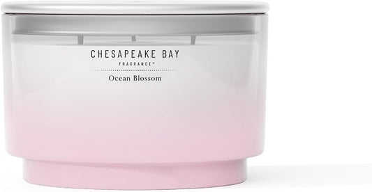 Chesapeake Bay, 14.5oz Ocean Blossom Scented Candle, Mood Evoking Fragrance, Sea Glass-Inspired Jar, Premium Soy Blend Wax with Essential Oils, Coastal Fragrance for Home Décor or Gifting