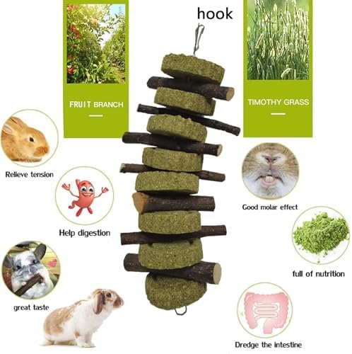 Hamiledyi Bunny Scratching Board Chew Toys, Wood Rabbit Toys for Indoor Bunnies Boredom Bunny Enrichment for Chinchilla Guinea Pigs Hedgehog