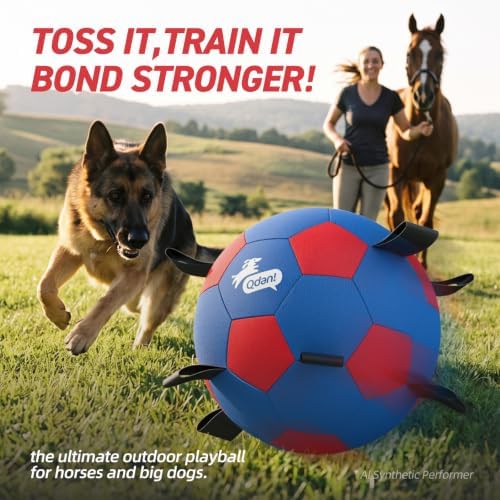 25 Inch Herding Ball for Dogs with Straps, Outdoor Dog Toys for Herding