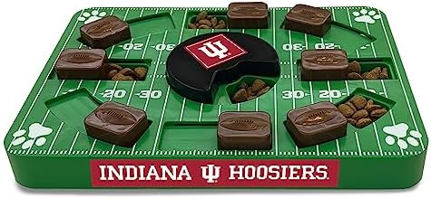 Pets First NCAA Indiana Hoosiers Puzzle Toy, Puzzle Treat Dog Toy, Interactive Dog Treat Toy, Dog Puzzle Feeding Slow Toy