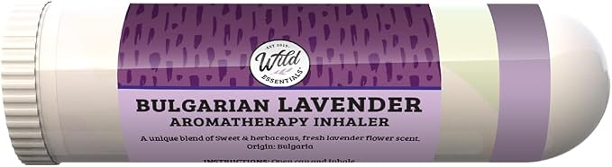 Wild Essentials 3 Pack of Bulgarian Lavender Aromatherapy Nasal Inhalers Made withTherapeutic Grade Essential Oils to Help Relax and to Get a Great NGHT of Sleep