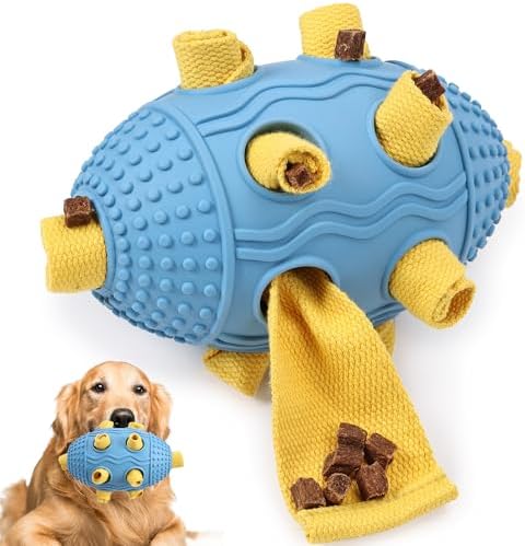 Interactive Dog Toy, Food Dispensing Puzzle Toy for Boredom Relief (Blue)