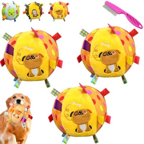 Squeaky Play Balls for Dogs,Squeaky Ball Interactive Toy，A+A+A