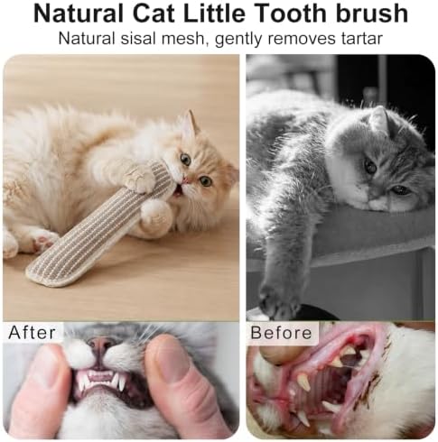 Cat Toys, 2 Pack Sisal Catnip Pillow Toys with Crinkle Sound
