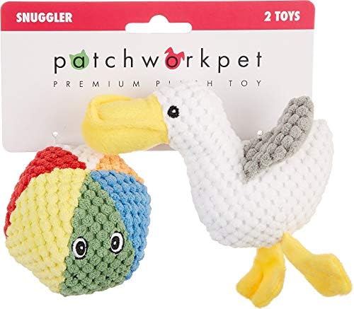 Patchwork Pet 2 Pc Beach Ball and Seagull Dog Toy One Size Multi