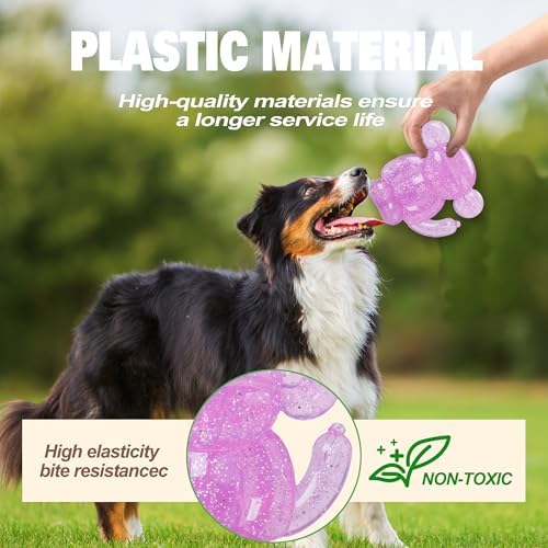 Monkey Dog Chew Toy, Indestructible Dog Rubber Toy for Medium & Large Dogs, Tough No Stuffing Puzzle Toy, Anxiety Relief & Dental Care, Interactive Cognitive Toy, 4.92inch (Pink)