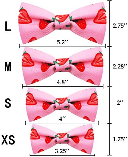 azuza Dog Collar Bow tie, Lovely Pink Dog Collars with Bowtie Large Dogs