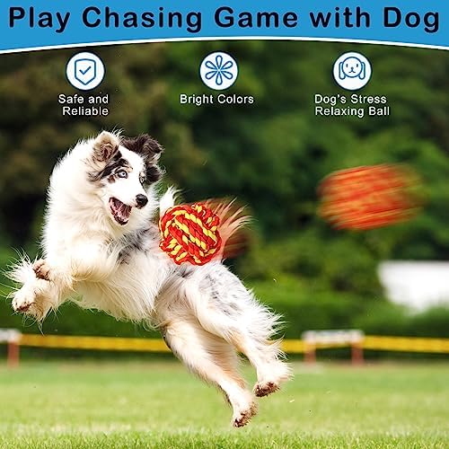 18 Pcs Dog Rope Ball Dog Rope Toy for Aggressive Chewer Toy for Small Medium Puppy Ball for Puppies Pack for Teething Chew Biting Training 2.17 Inches