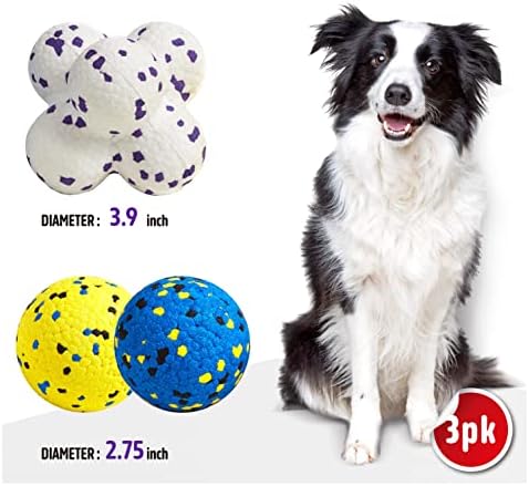 Kimee Dog Balls Tennis Balls Dog Toys for Aggressive Chewers Floating Balls