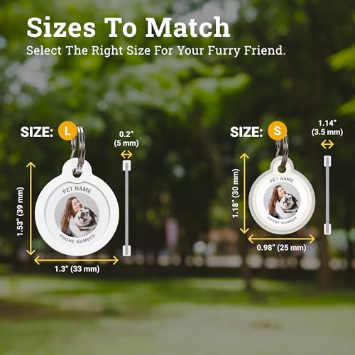 Dog Tags Personalized for Pets - Dog Tag with Qr Link to Online Profile - Dog Tags Engraved for Pets - Dog Name Tag and Cat Name Tag for Your Pet