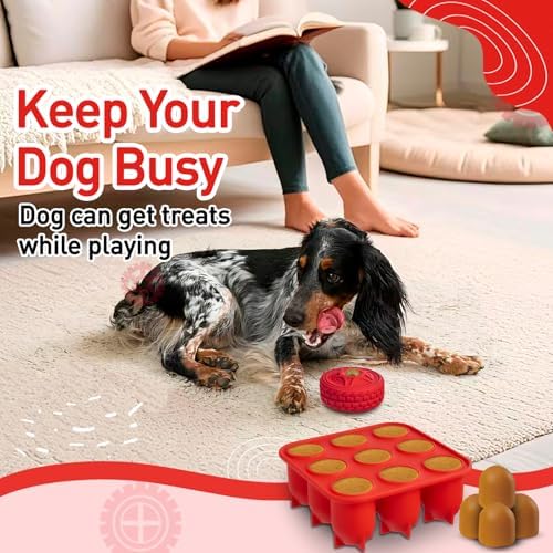 Frozen Dog Toy, Interactive Treat Dispensing Dog Toy, Indestructible Chew Toy for Aggressive Chewers and Large Dogs, Durable Rubber Bully Stick Holder
