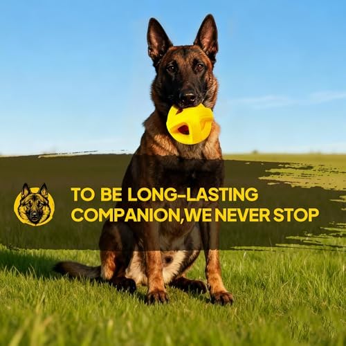 PetiFine Natural Rubber Dog Ball,Large Dog Toys for Aggressive Chewers,4.5"