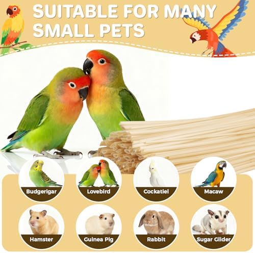 MAQIHAN 200 Count Bird Chew Toys - Natural Wheat Straw Parrot Toys