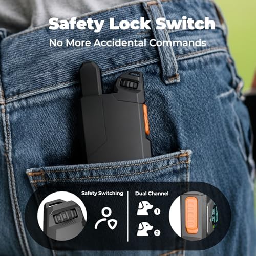 2-in-1 Dog Shock Collar with Remote Control and Automatic Bark Mode - Electric Training Smart Anti Barking Collars for Small Medium Large Dogs E-Collar (5-150Lbs) Waterproof