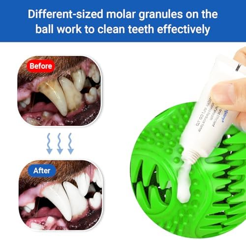 Dog Toys Treat Food Dispensing Ball with Suction Cup for Aggressive Chewer, Tug of War for Pets, Puppy Toys for Teething, Puzzle, Treat Food Dispensing, Pet Chew Tug of War for Medium Dogs (Green)