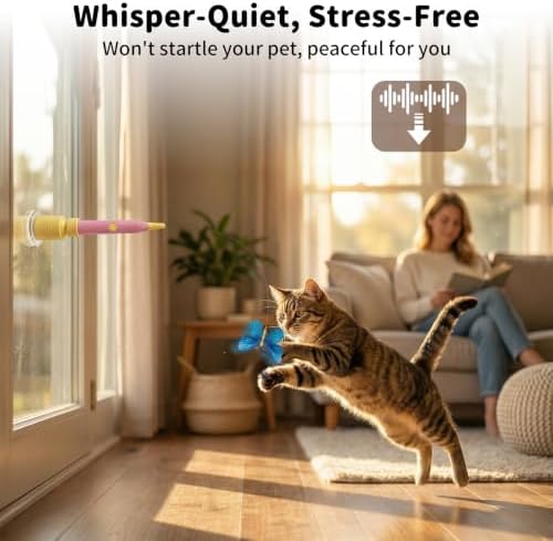 Interactive Cat Toys for Indoor Cats Automatic Cat Wand Toy