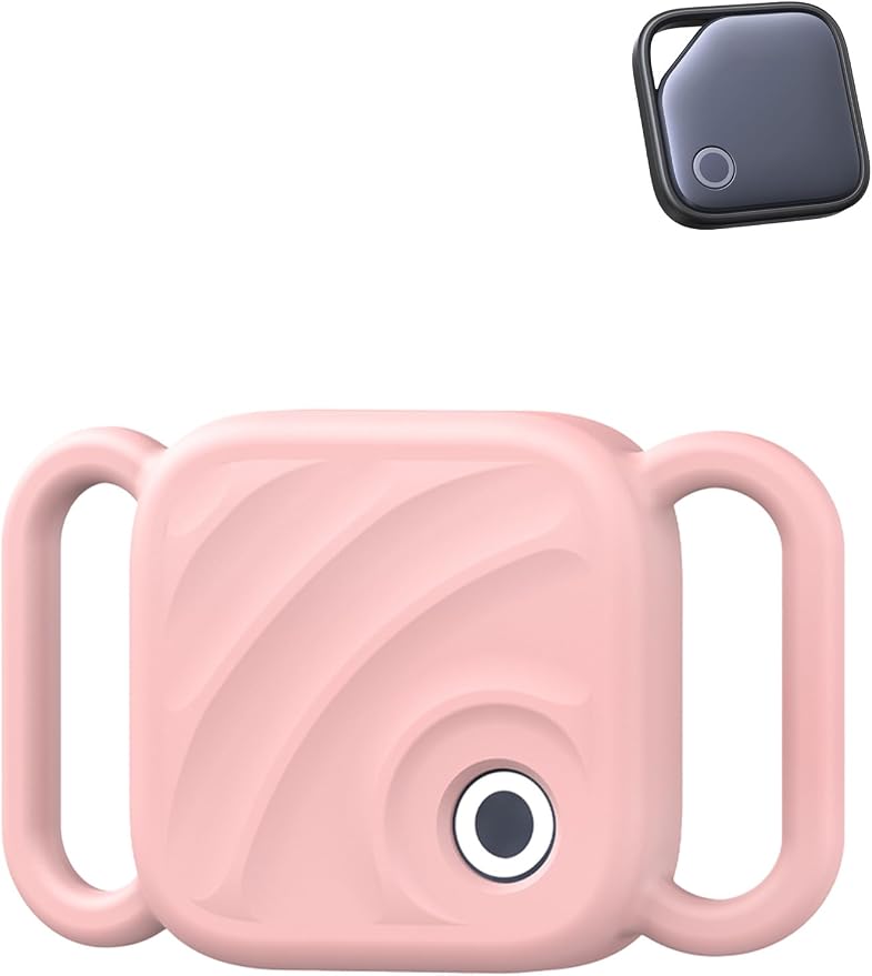 Silicone Case for UGREEN Tracker Tags, Pet Collar Cover, Pink. | 1 Pack Soft silicone cover protects tracker tags from scratches and drops while providing a secure fit for pet collars.
