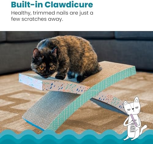 Catstages Easy Life Hammock Cat Lounger & Scratcher with Catnip, 21" x 9.5"