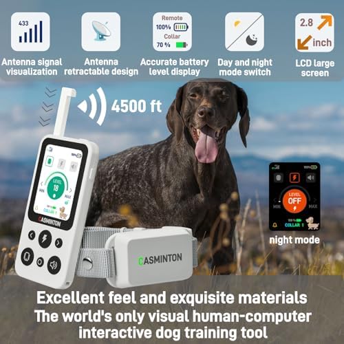Shock Collar for 2Dogs [CRS01Pro]126 Training Levels, 4 Powerful Modes With 2.8-inch LCD high-definition display100% Safe Training Collar for Large Medium Small Dogs IPX7 Waterproof E Collar