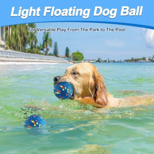 Mankoda Dog Balls, 3" Indestructible Tennis Balls for Aggressive Chewers