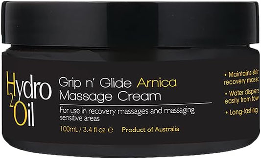 Hydro 2 Oil Massage Cream Arnica 3.4 fl oz - Water Dispersible Formula with Nourishing Ingredients for a Relaxing and Soothing Massage