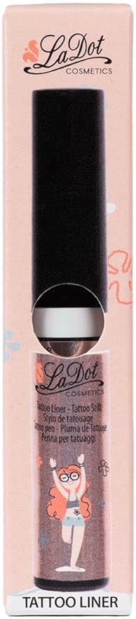 LaDot Temporary Tattoo Liner Pen – Fine Tip Waterproof Body Art Marker for Drawing Custom Skin Designs – Ideal for Temporary Tattoos, Festivals, Parties & More (White)