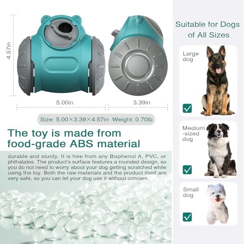 Interactive Dog Toys - Dog Puzzle Toys, Adjustable Food Dispenser, Treat Dispensing Dog Toy for Indoor Dogs, Puzzle Feeder with Slow Feeding, for Small, Medium, or Large Breeds Pet Gift (Green)