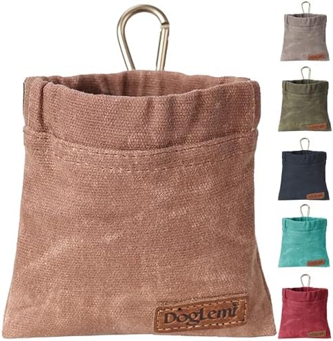 ETIAL Dog Treat Pouch,Portable Puppy Dog Training Treat Bag,Hand Free Dog Walking Bag,Auto Closing Pet Feed Snack Reward Pocket,Dog Food Dispenser for Pet Puppy Travel or Outdoor Use