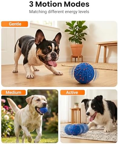 Interactive Dog Toys with Teeth-Friendly Bumps, 3 Modes, ETPU Material