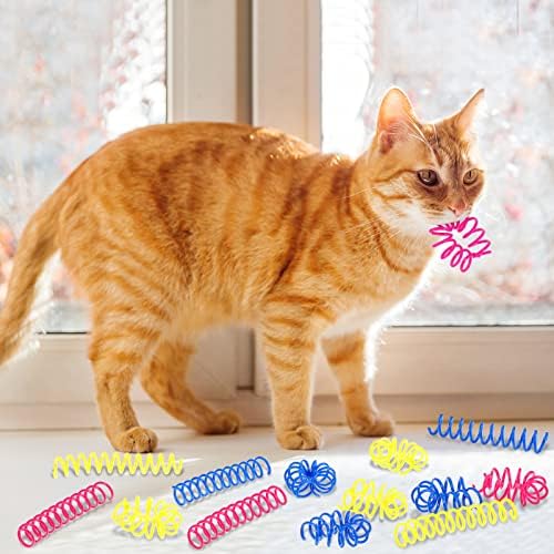 Charniol 60 Pcs Cat Spring Toys for Indoor Cat Kitten, 3 Inch