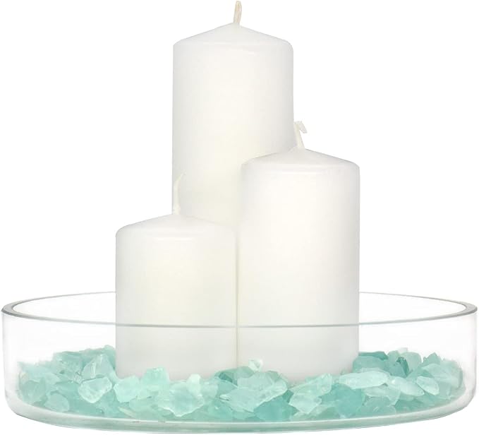 CYS Excel Clear Wide Glass Cylinder Vase (H:1.5" D:7.5") Flower Vase Centerpieces Hurricane Floating Pillar Candle Holder Terrarium Planter