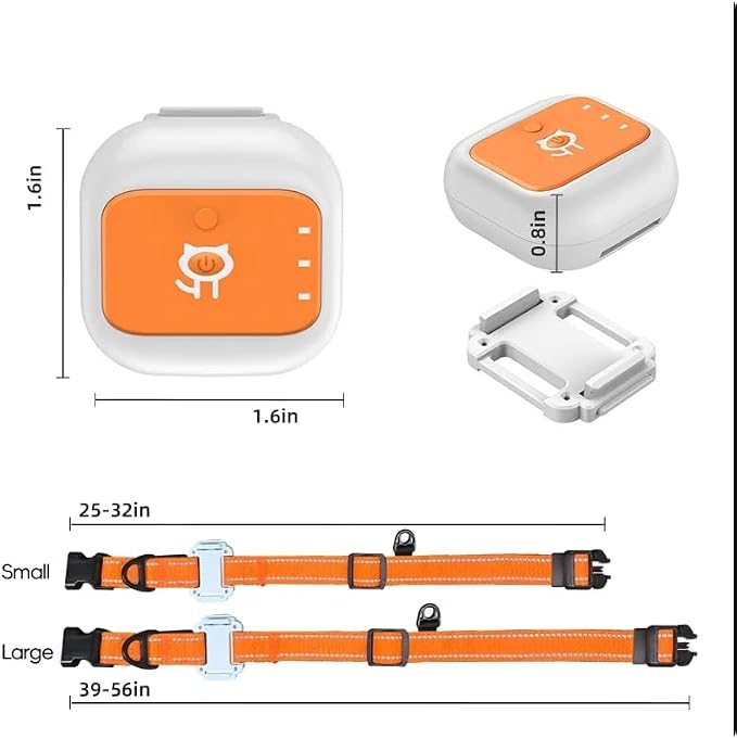 Smart GPS Tracker for Cat Dog GPS Collar Tracker for Pet Anti-Lost Device for Pets (Small for Car)