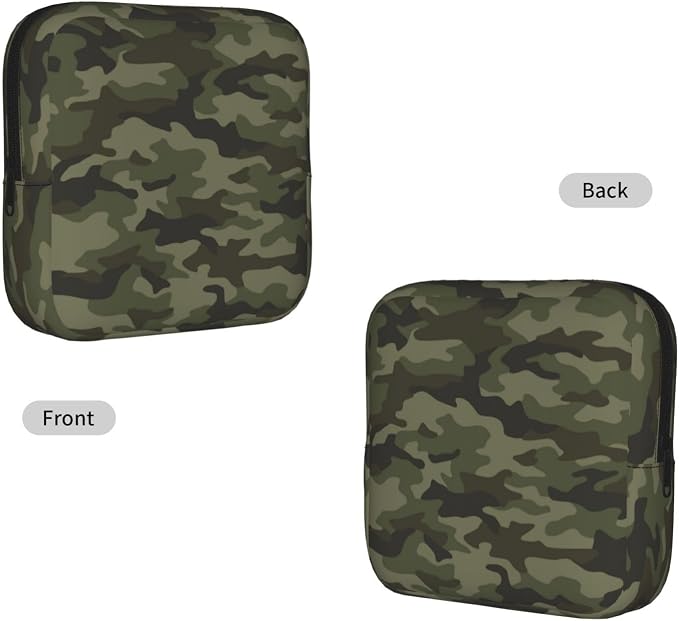 Camo Camouflage Military Brown Green Hunting Period Bag For Women,Portable Sanitary Napkin Period Pad Pouch For Purse, Small Make Up Bags
