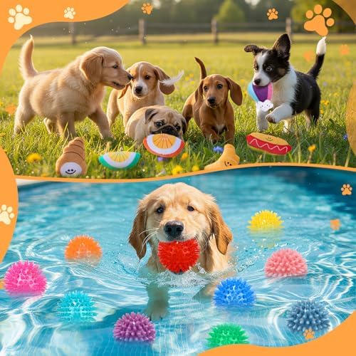 Hungdao 80 Pcs Dog Squeaky Toys Bulk for Small Dogs, Plush Chew Toys