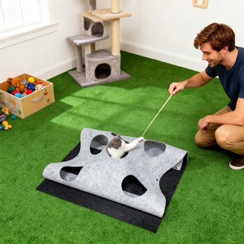 Cat Play Mat Interactive Funny Foldable Pad