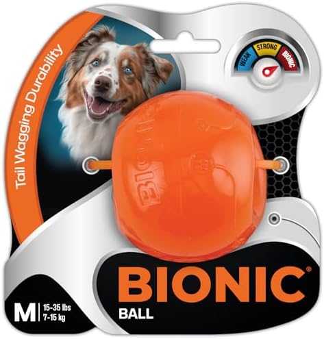 BIONIC Ball Dog Toy for Dogs Between 15-35 lbs, Medium