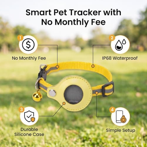 Zyyini Smart Pet Tracker, No Monthly Fee, Water Proof