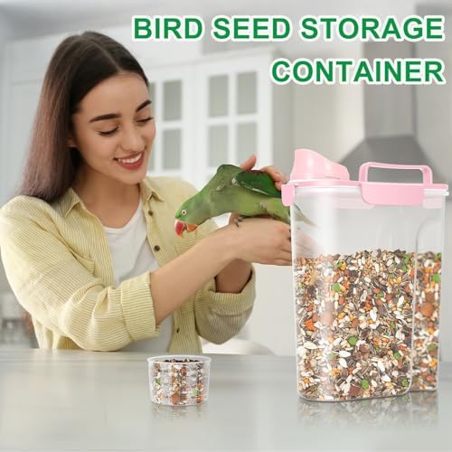 TBMax Cat Dog Food Container 5 to 7 lbs, Secondary Pet Food Storage Beyond a Large Dog Food Bin for Daily Use, Easy-Pouring Bird Seed Dispenser, Portable Travel Kibble Container for Outdoor Feeding