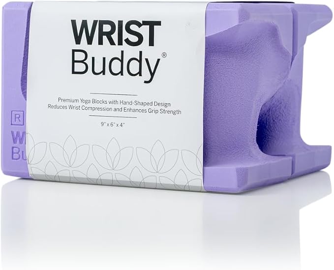 WRISTBuddy® Hand-Shaped Ergonomic Yoga Blocks for Optimal Wrist Support During Yoga, Pilates, Pushups, Planks, and Handstands - Patented Non Slip Blocks for Enhanced Stability and Comfort.
