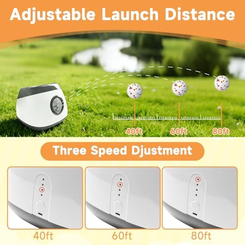 Automatic Dog Ball Launcher, 6 ETPU Balls, Adjustable Distance
