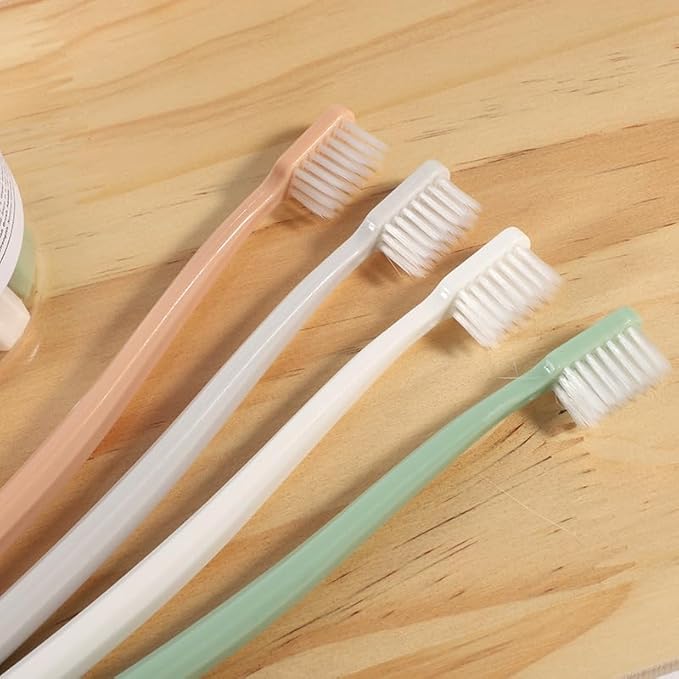 ClearTabs Soft Toothbrush 8 Pack - Ultra Gentle Bristles for Sensitive Teeth & Gums, Eco-Friendly Bamboo Design, Multi-Color Family Set for Daily Oral Care