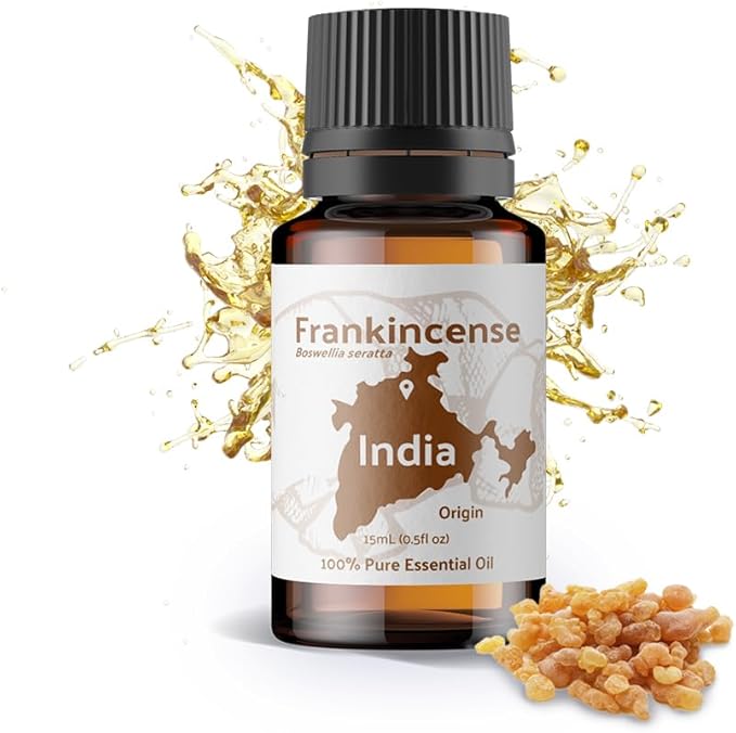 Frankincense Essential Oil - Direct from Madhya Pradesh, India - Pure Essential Oil for Diffusers and Aromatherapy | 100% Pure Therapeutic Grade Natural Aceite de Incienso (15ml)
