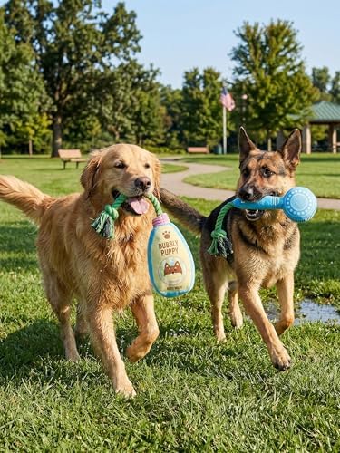 2-Pack Funny Squeaky Dog Toy Bundle - Cute Body Wash & Shower Head Plush Set - Interactive Spa Themed Soft Stuffed Toys for Puppies, Small & Medium Dogs - Dog Bath Time Gift
