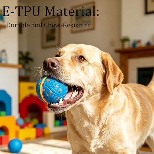 Interactive Dog Ball Toy, 3 Play Modes Smart Moving Bouncing Dogs Ball