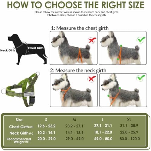 Lukovee No Pull Dog Harness and Leash Set, Soft Padded for Large Medium Dog
